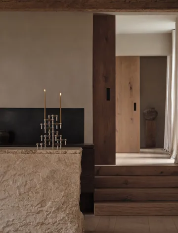 STOFF Nagel ljusstake 3-pack - Borstad krom - STOFF Nagel