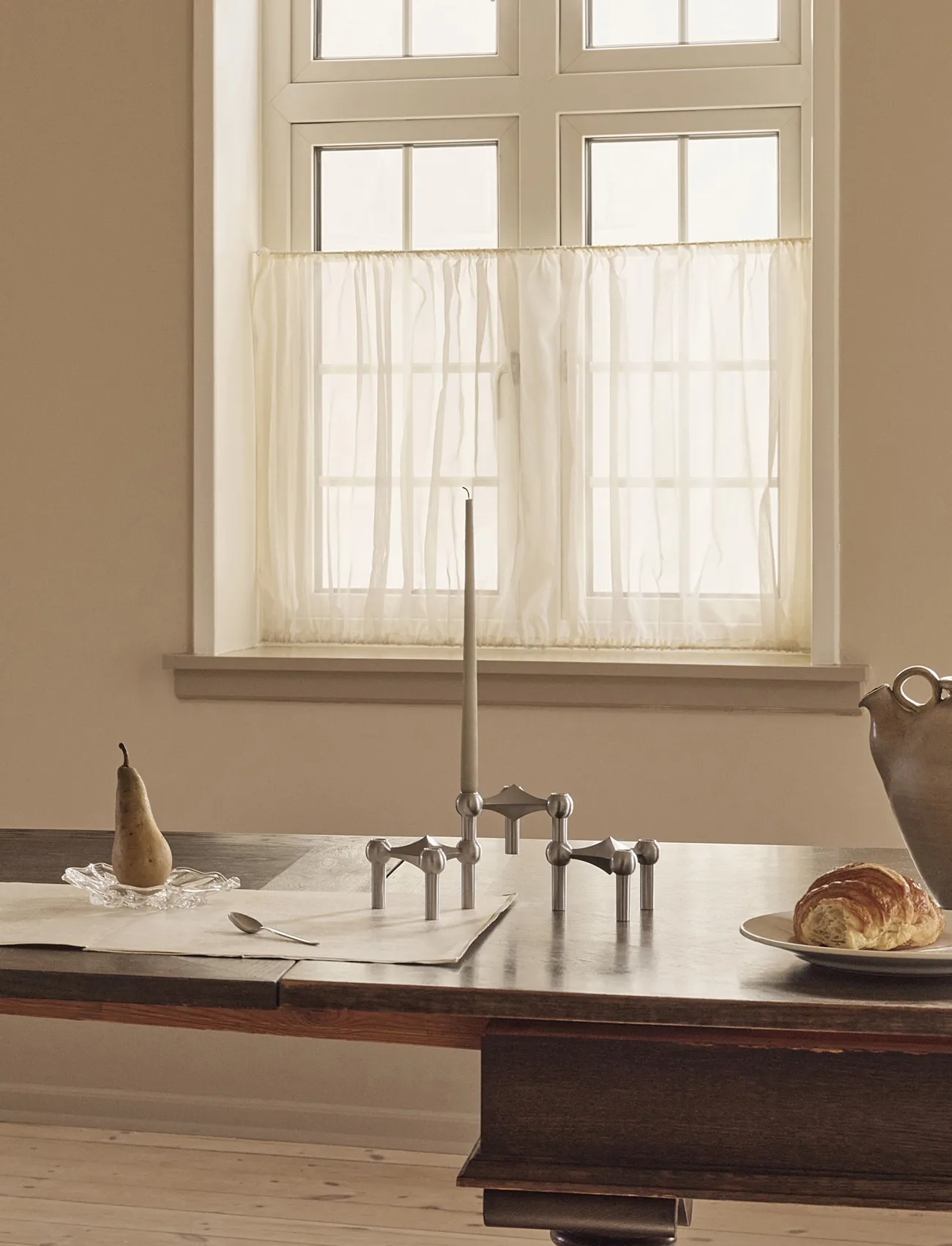 STOFF Nagel ljusstake 3-pack, Borstad krom STOFF Nagel