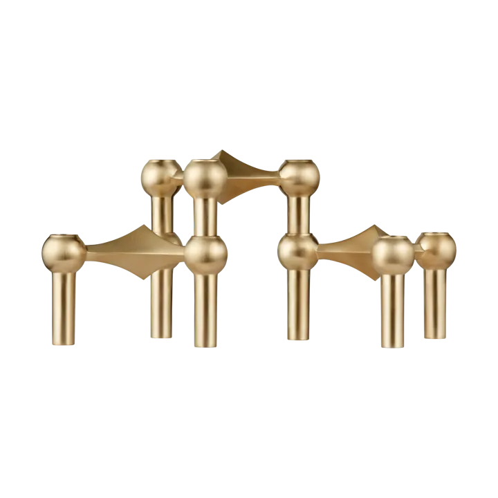 STOFF Nagel ljusstake 3-pack - Borstad mässing - STOFF Nagel