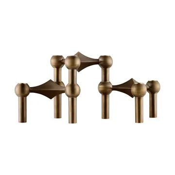 STOFF Nagel ljusstake 3-pack - Bronzed brass - STOFF Nagel