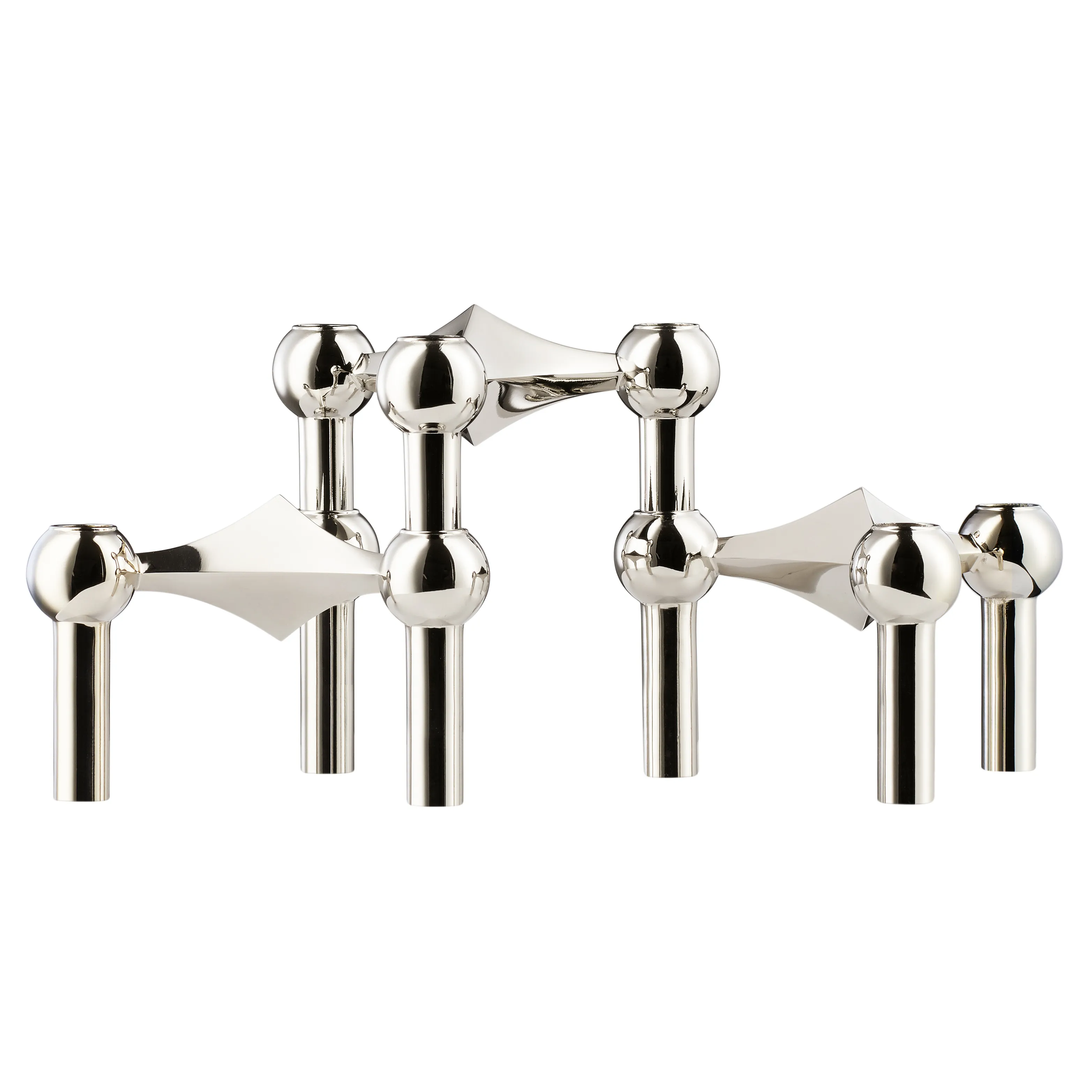 STOFF Nagel ljusstake 3-pack, krom