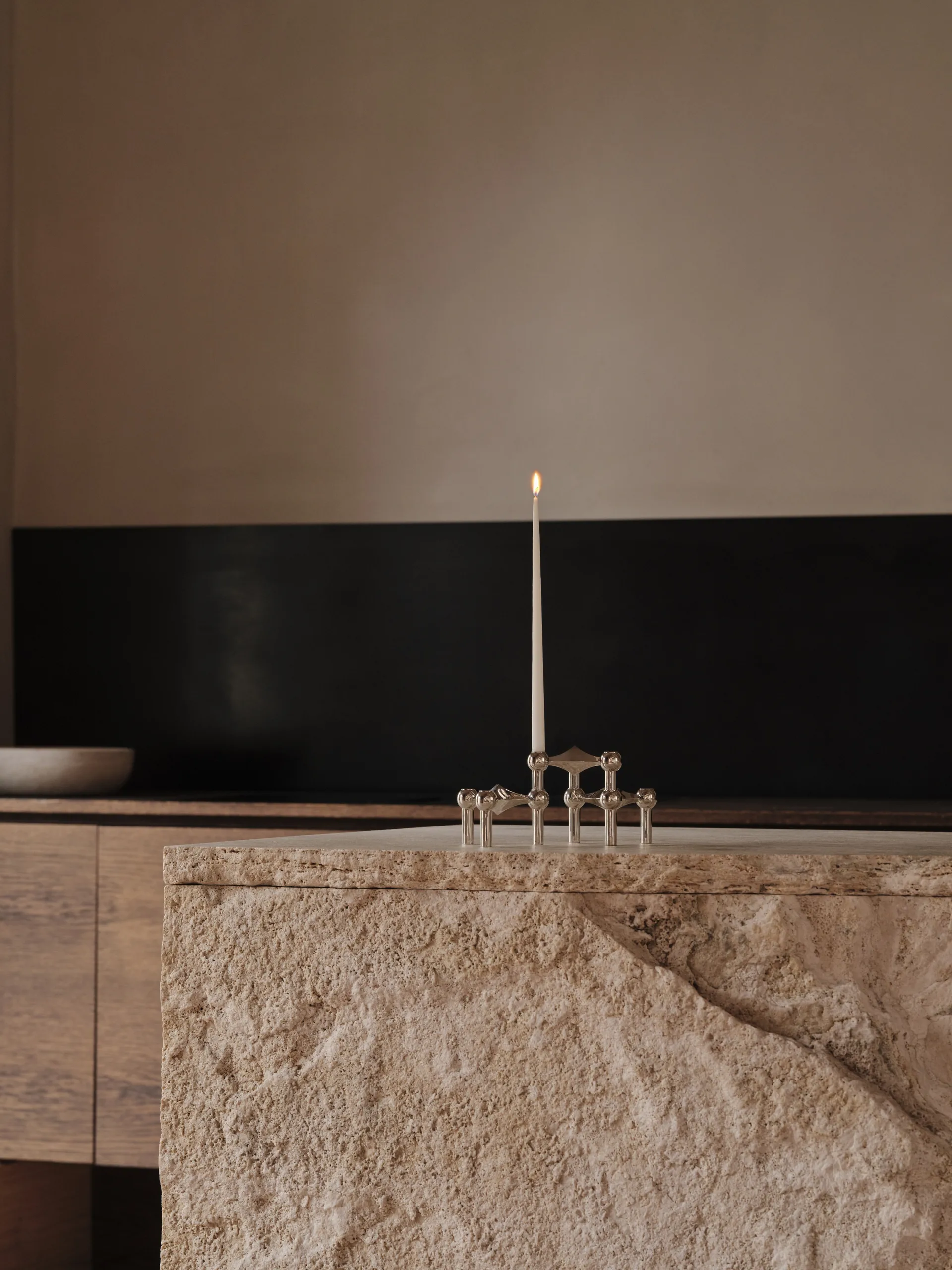 STOFF Nagel ljusstake 3-pack, krom STOFF Nagel