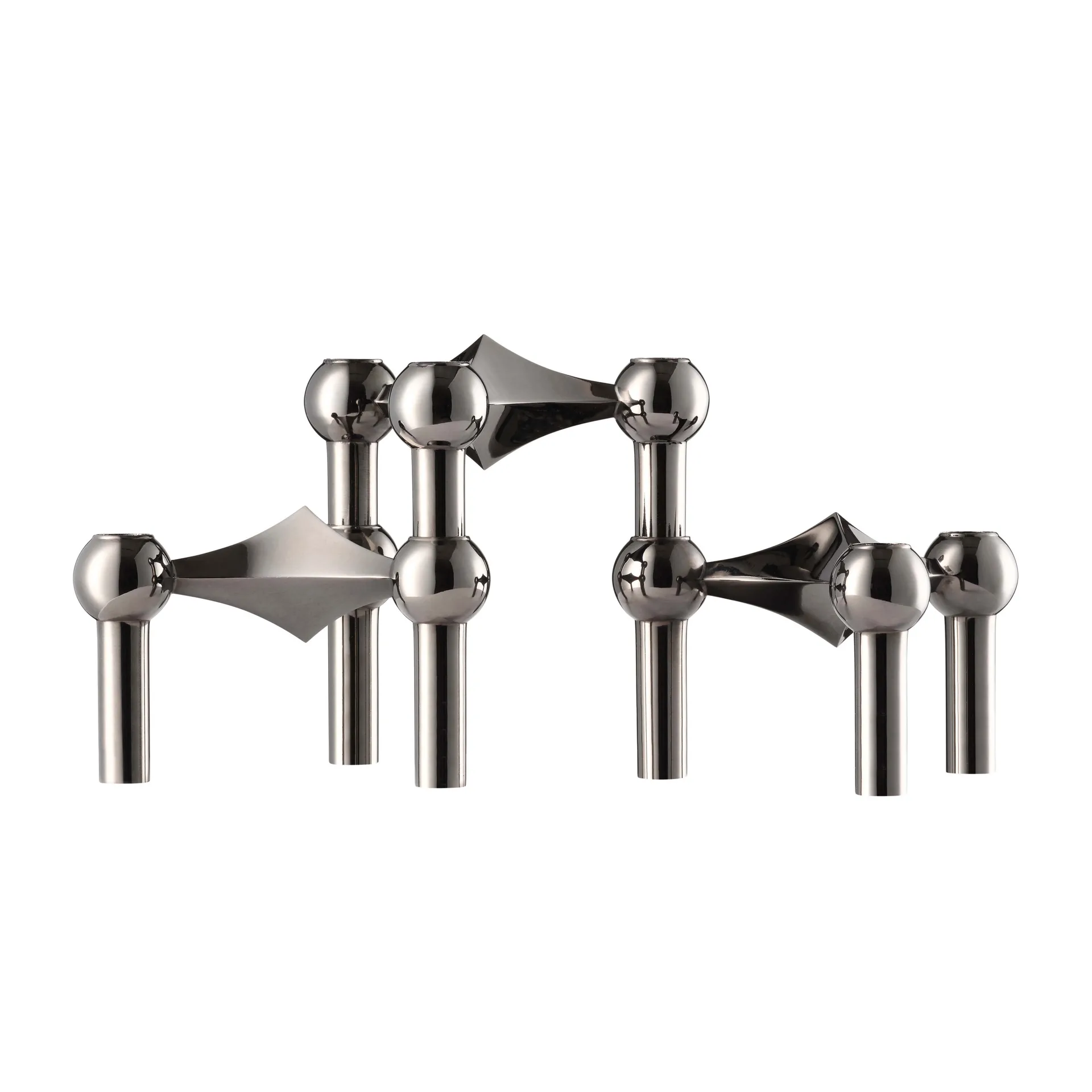 STOFF Nagel ljusstake 3-pack, Svart krom STOFF Nagel