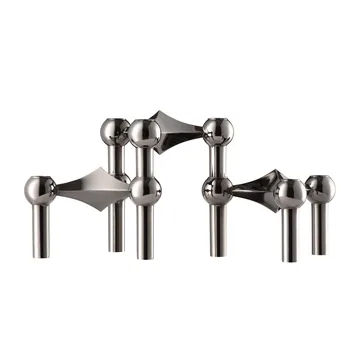 STOFF Nagel ljusstake 3-pack - Svart krom - STOFF Nagel