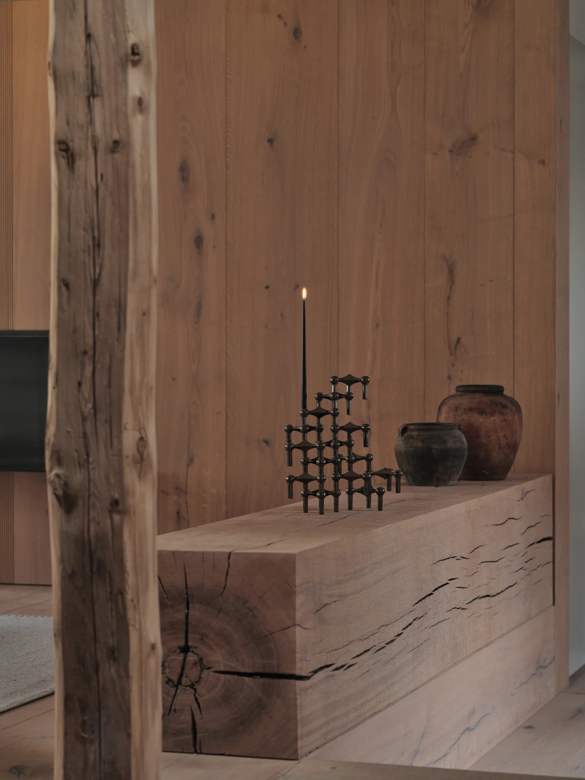 STOFF Nagel ljusstake 3-pack, Svart krom STOFF Nagel