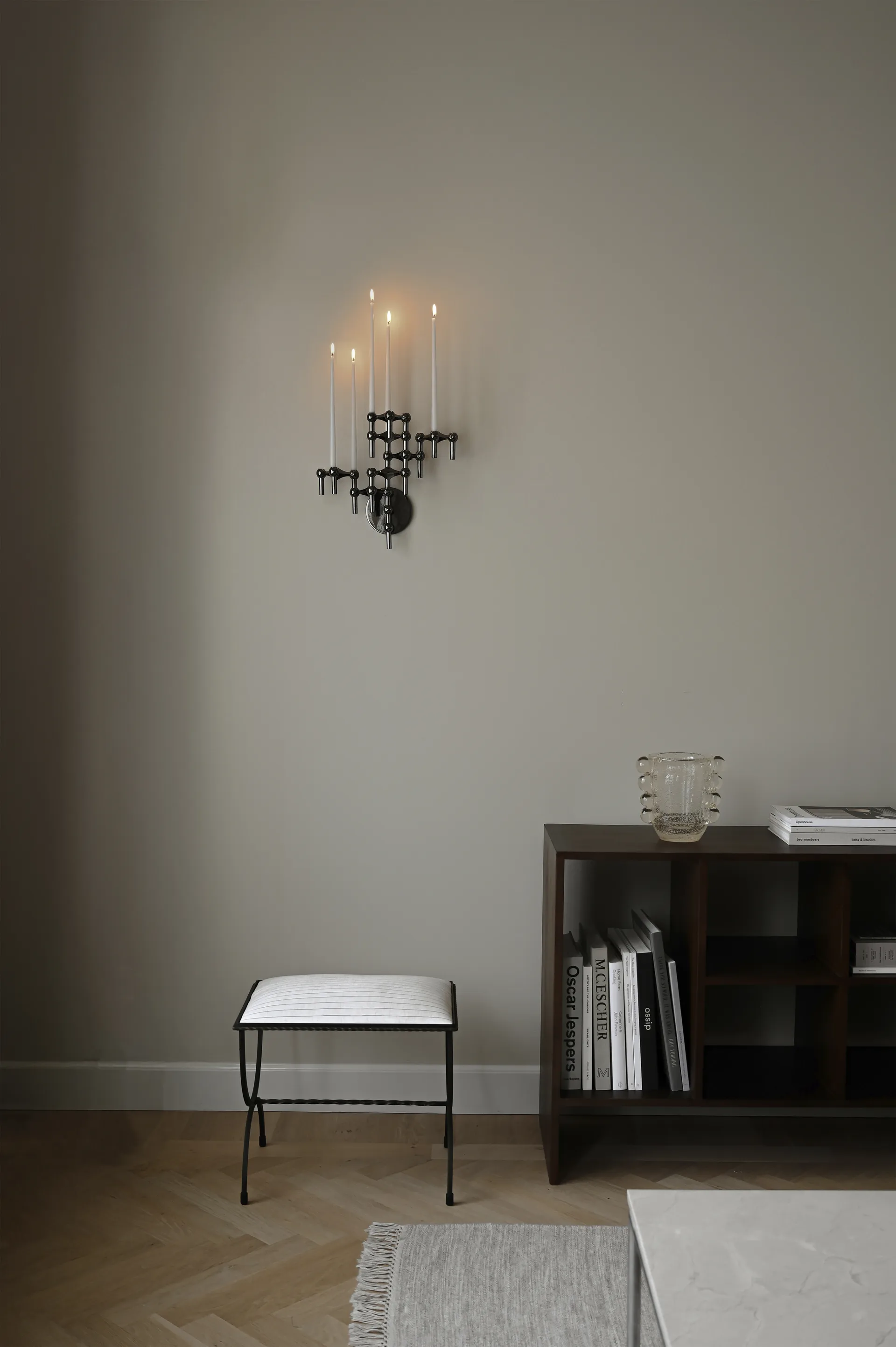 STOFF Nagel ljusstake 3-pack, Svart krom STOFF Nagel