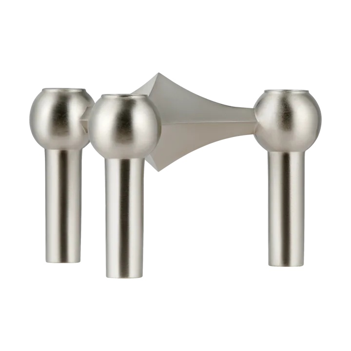 STOFF Nagel ljusstake - Borstad krom - STOFF Nagel
