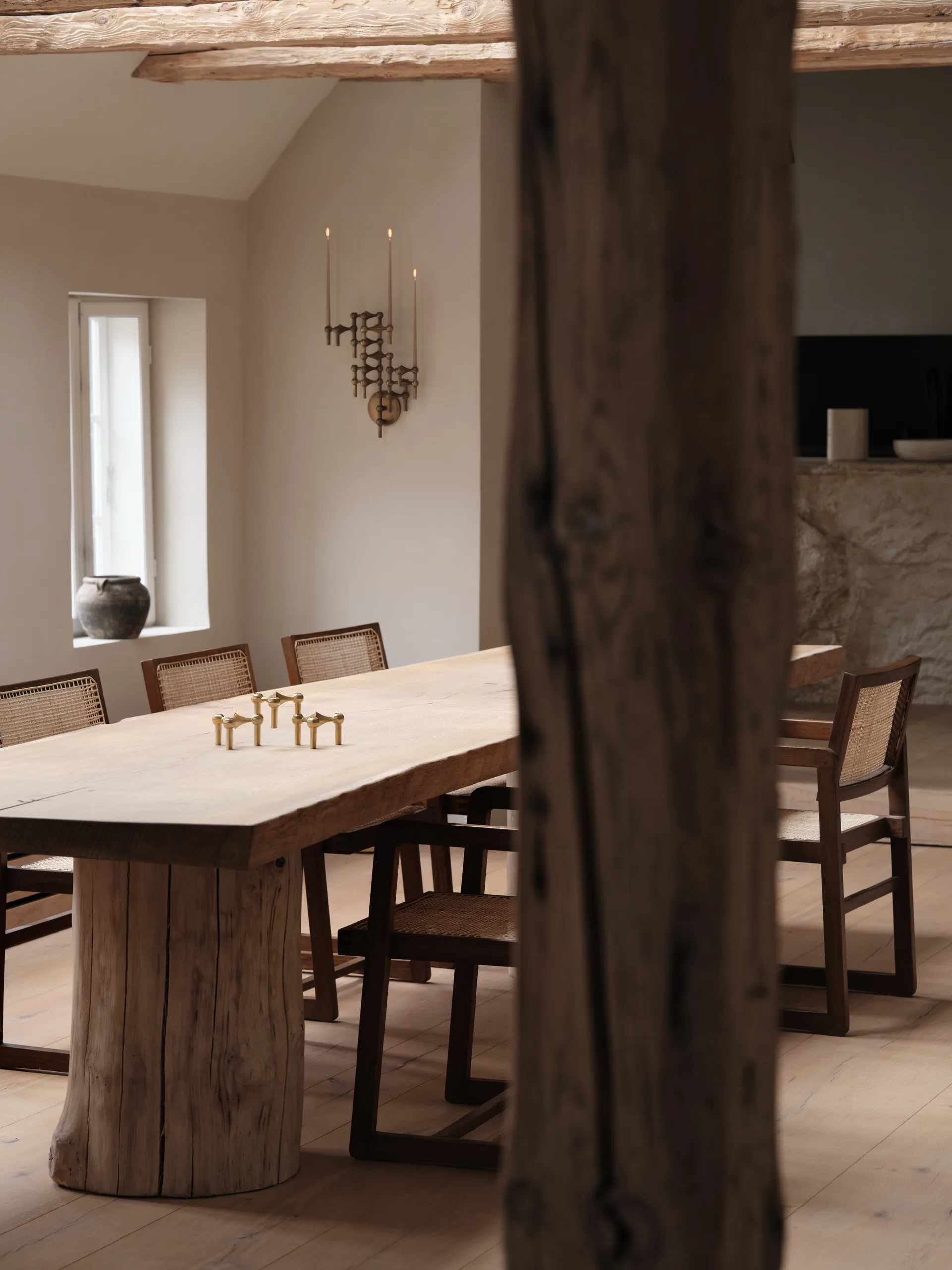 STOFF Nagel ljusstake, Borstad mässing STOFF Nagel