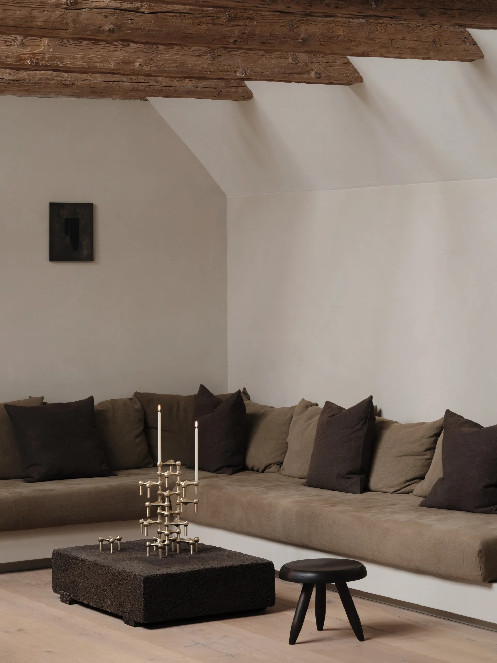 STOFF Nagel ljusstake, Borstad mässing STOFF Nagel