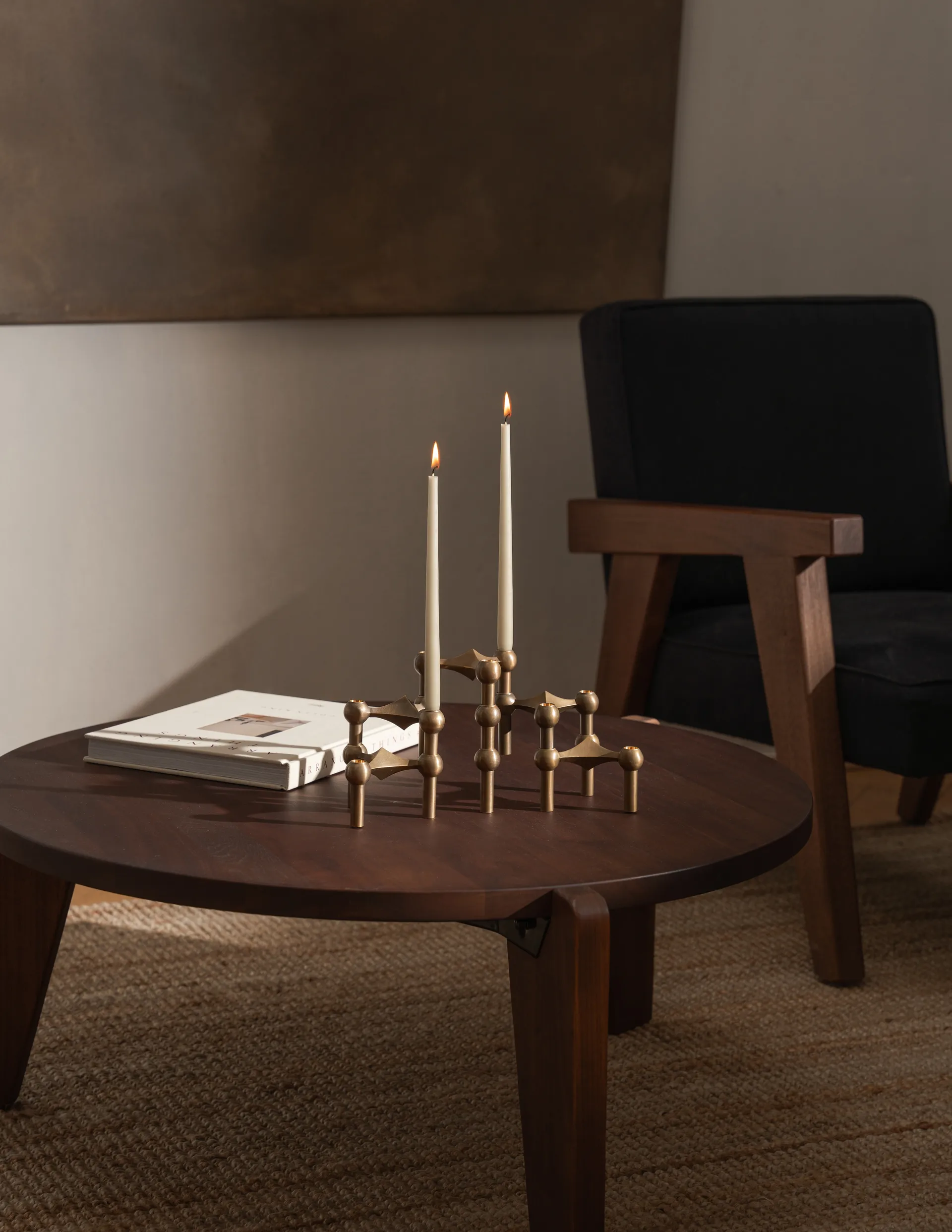 STOFF Nagel ljusstake, Bronzed brass STOFF Nagel