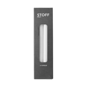 STOFF Nagel ljusstake krom 3-pack + vita ljus 12-pack - STOFF Nagel