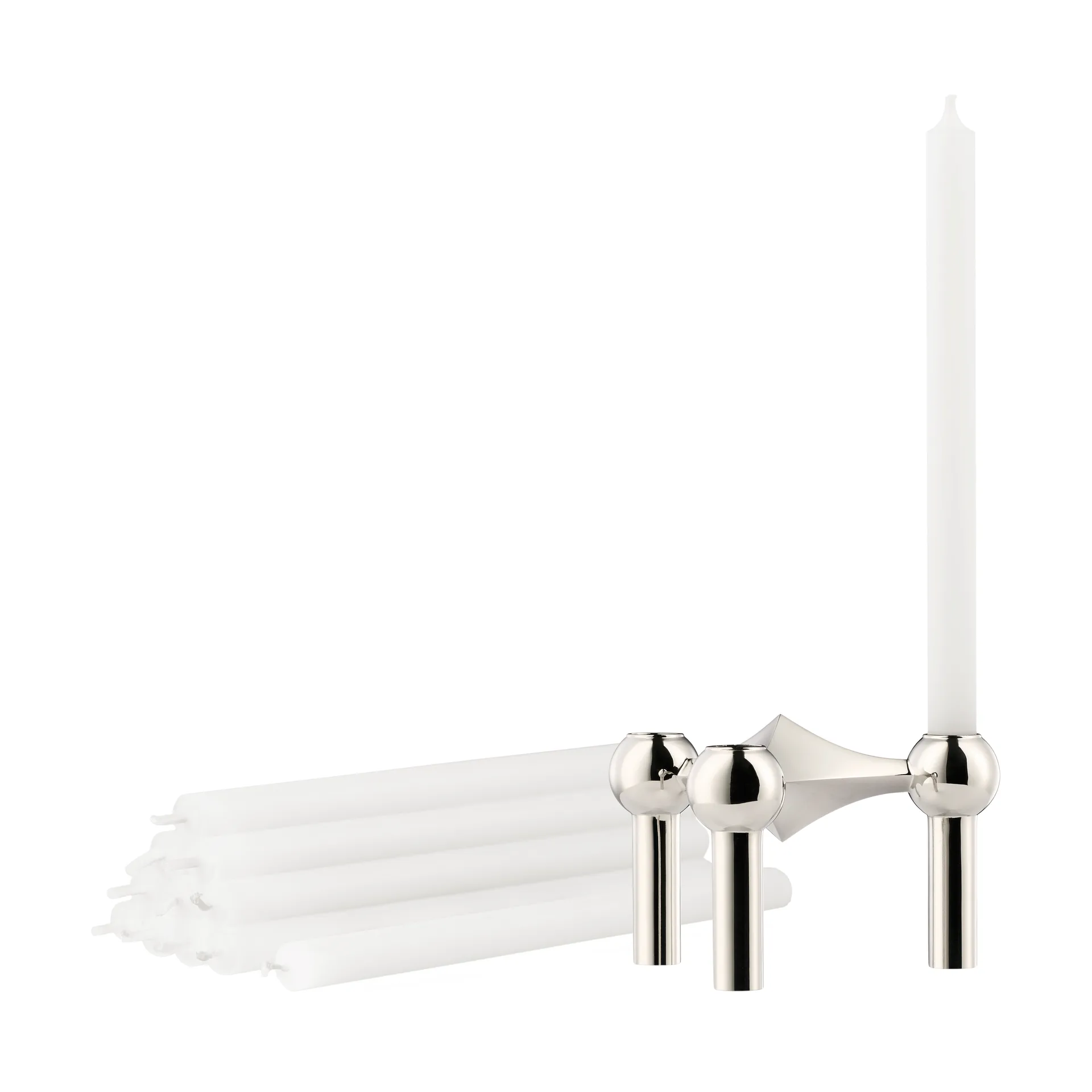 STOFF Nagel ljusstake + ljus 12-pack,  STOFF Nagel