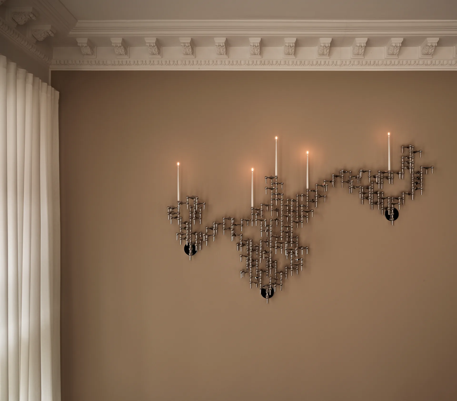 STOFF Nagel ljusstake vägg, Chrome STOFF Nagel