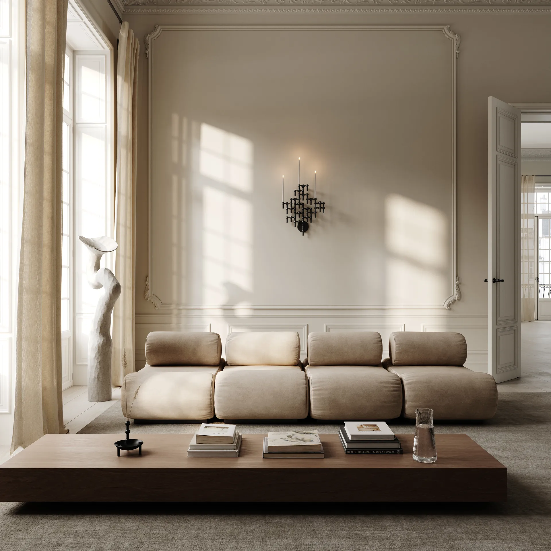 STOFF Nagel ljusstake vägg, Matt svart STOFF Nagel