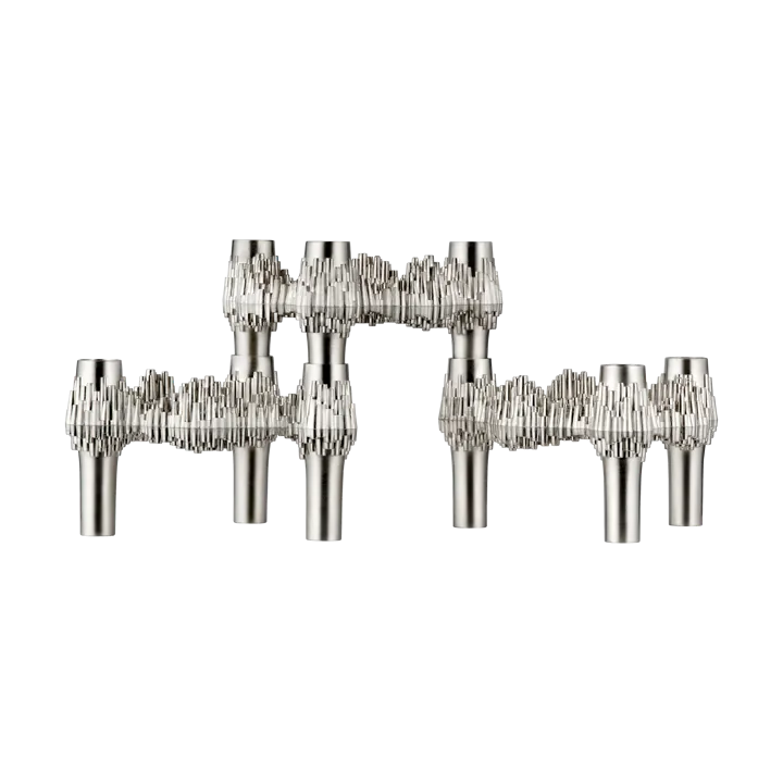 STOFF Nagel Quist ljusstake 3-pack - Borstad krom - STOFF Nagel