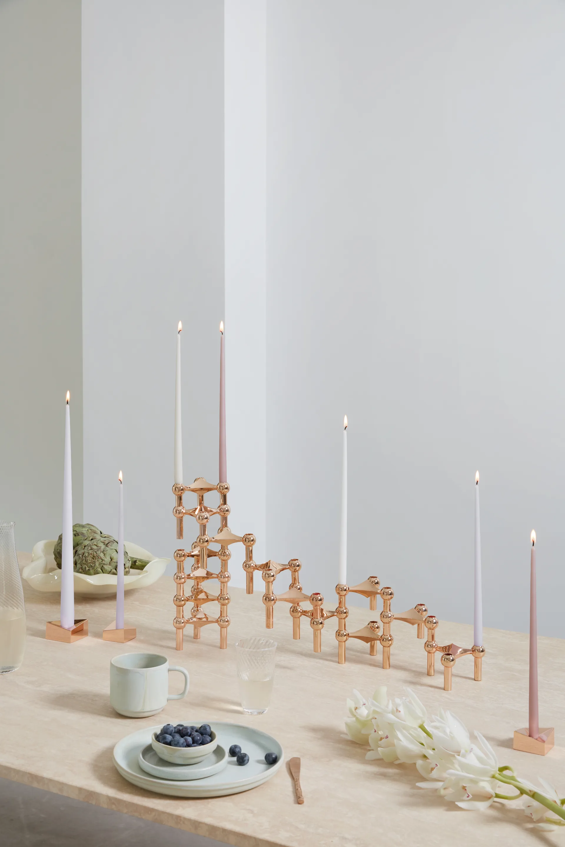 STOFF antikljus by ester & erik large 4-pack, White STOFF
