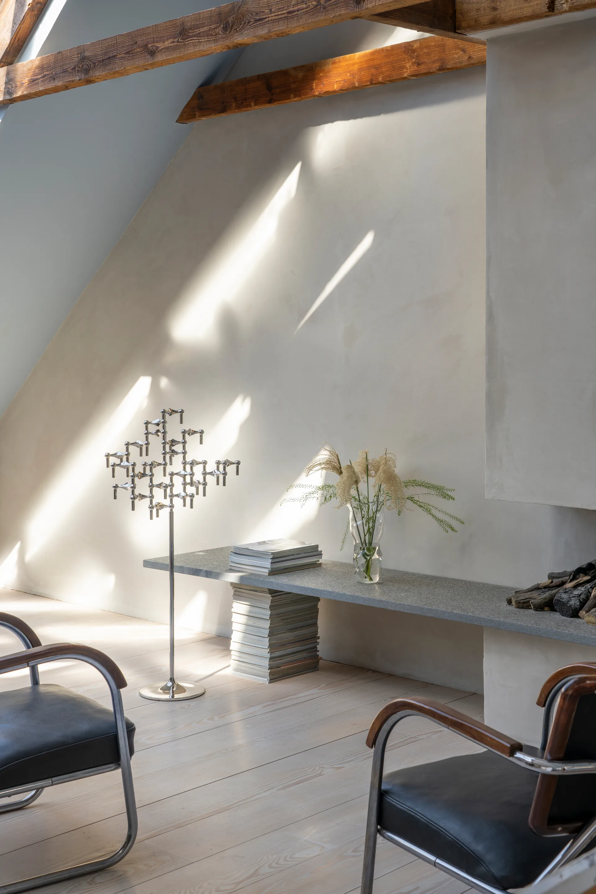 STOFF Nagel golvstativ 70 cm, Chrome STOFF