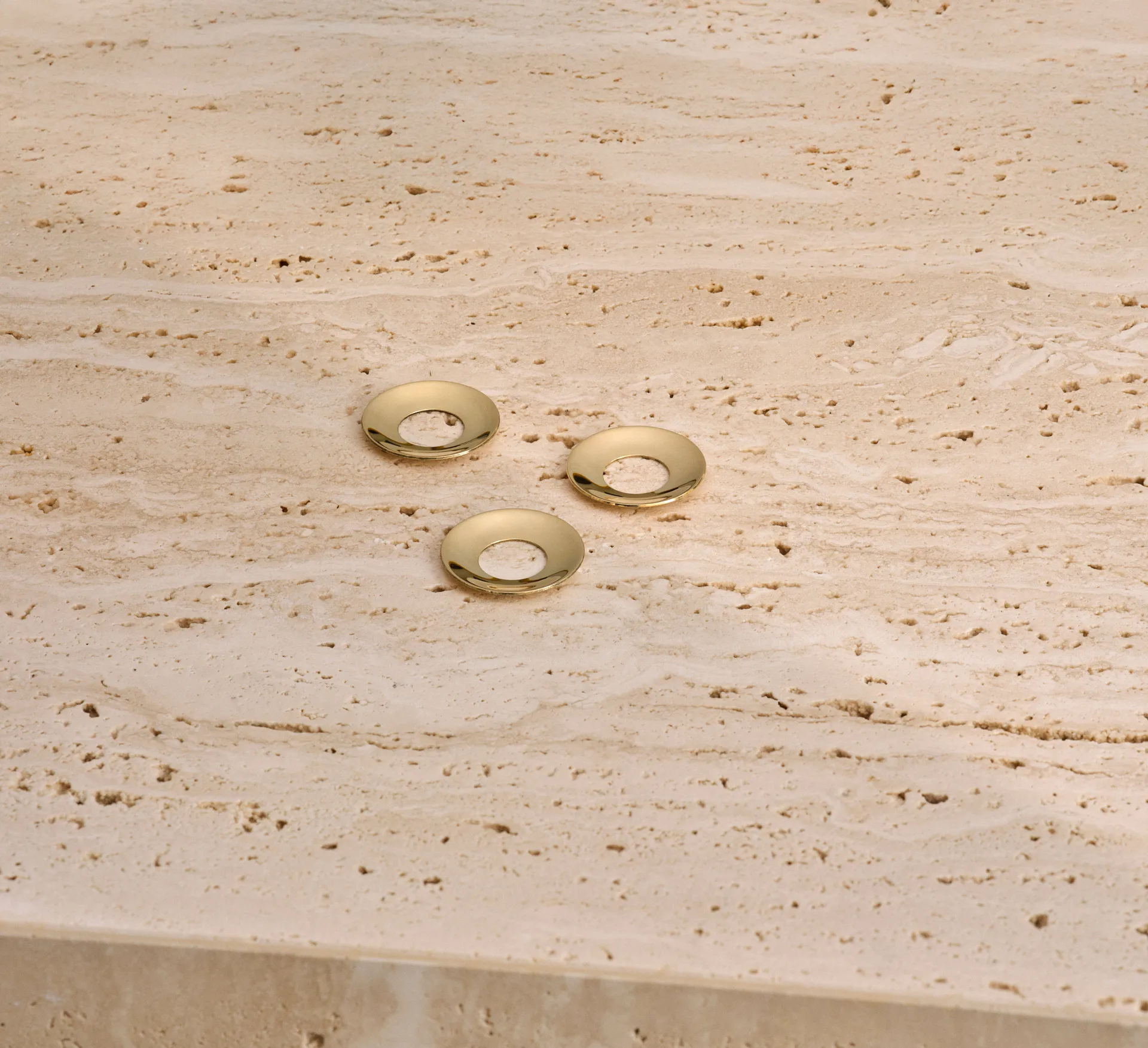 STOFF Nagel ljusmanschett 3-pack, Solid mässing STOFF