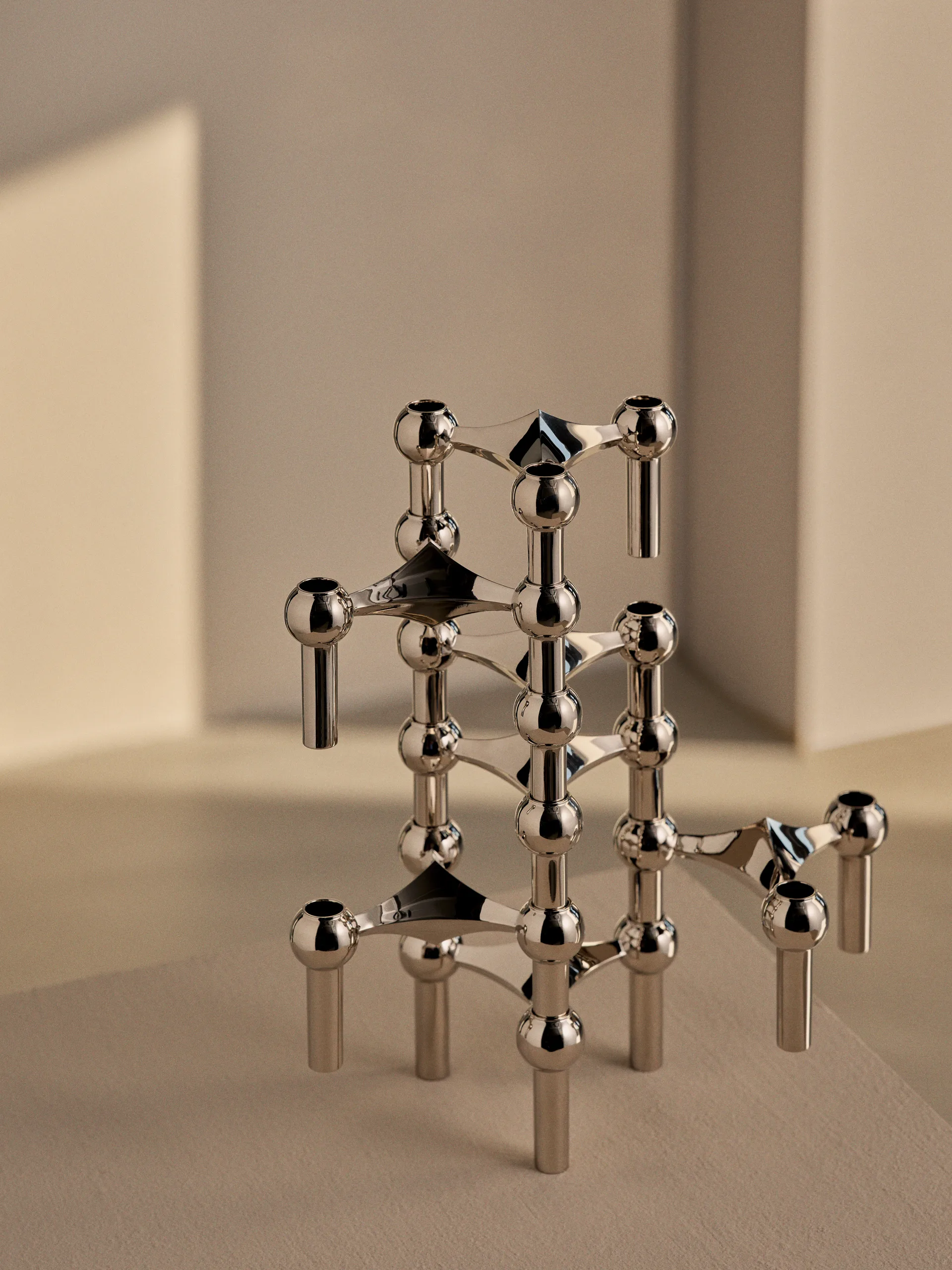 STOFF Nagel ljusstake 2 delar - Krom STOFF