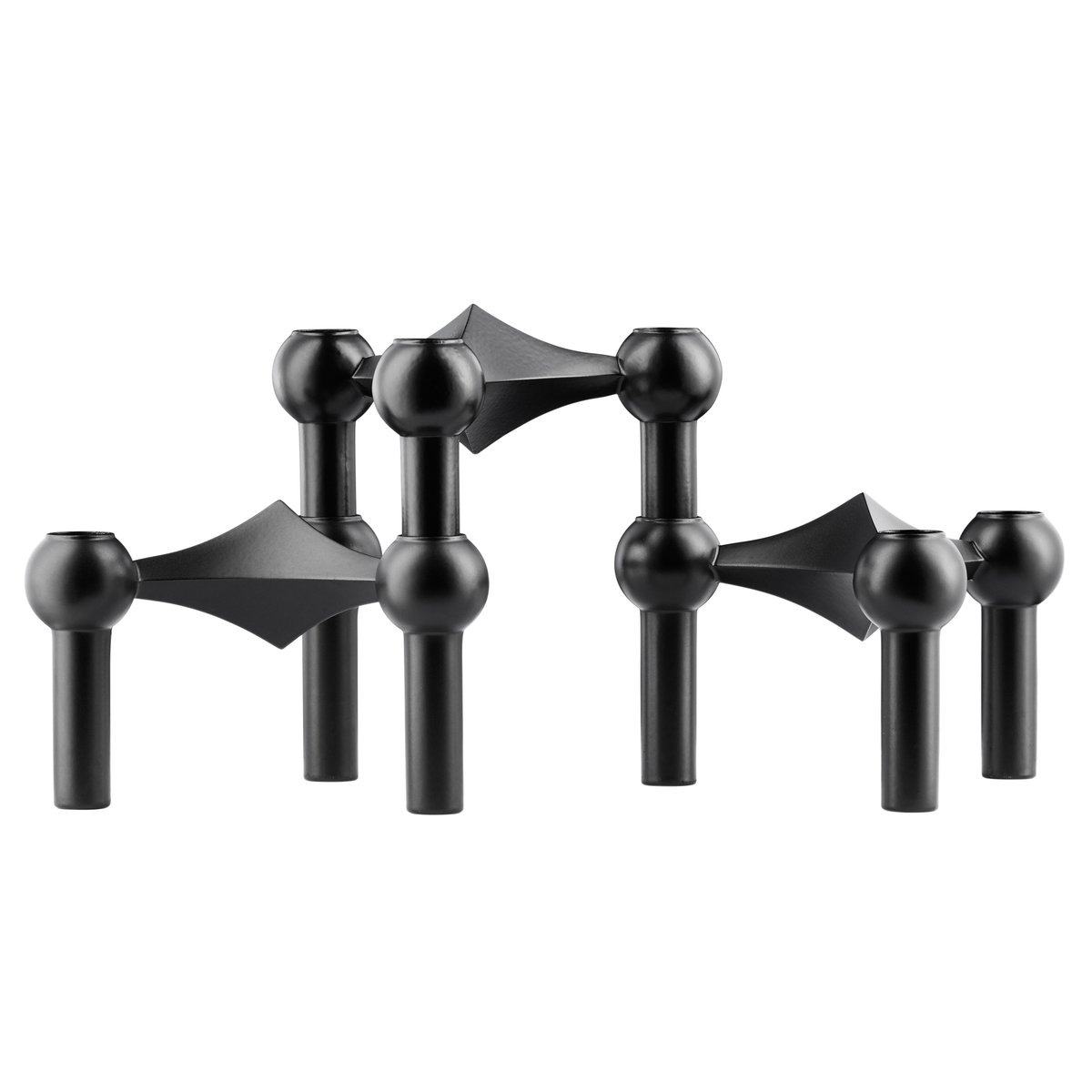 STOFF Nagel ljusstake 3-pack svart | Skandinavisk Design | Ljusstakar | Svart