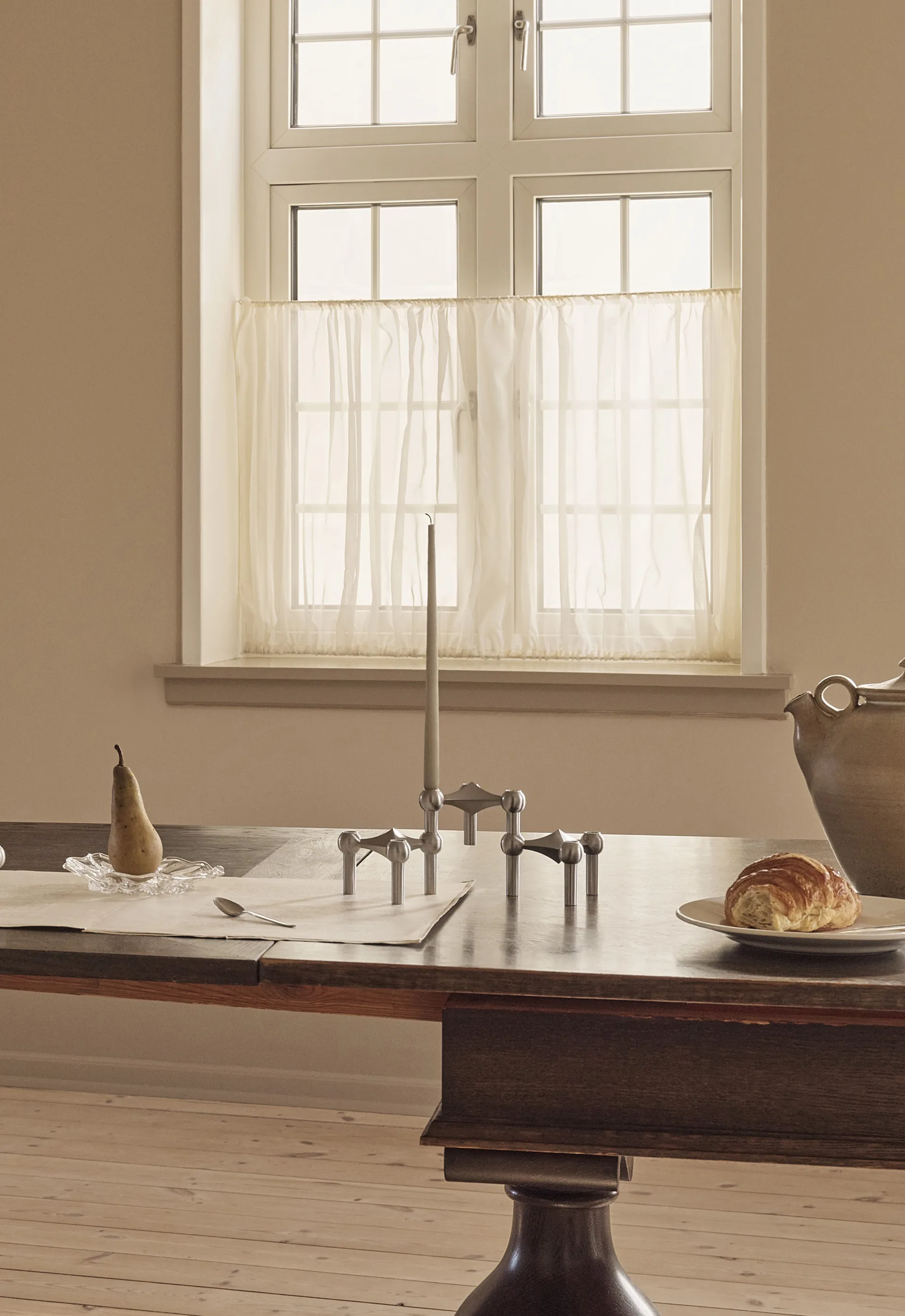 STOFF Nagel ljusstake, Borstad krom STOFF