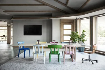 Alt bord 320x110 cm björk - Ljus mattlack - Stolab