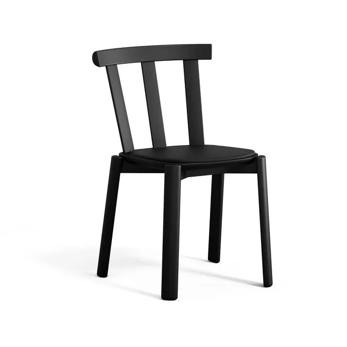 Alt stol klädd sits björk, Elmotique 99001 black-mattsvart 99 Stolab