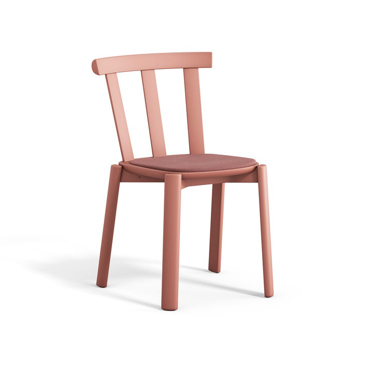 Stolab Alt stol klädd sits björk Vidar 4, 633 pink-malva 27