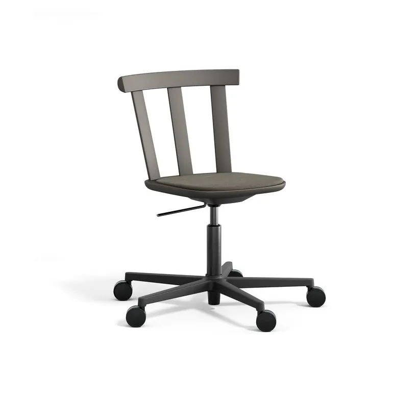 Alt stol snurrstativ klädd sits björk, Hallingdal 65-153 dark grey-mörkgrå 62 Stolab