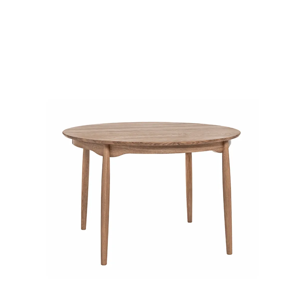 Carl matbord ek, ek ljus mattlack, 1 ilägg Stolab