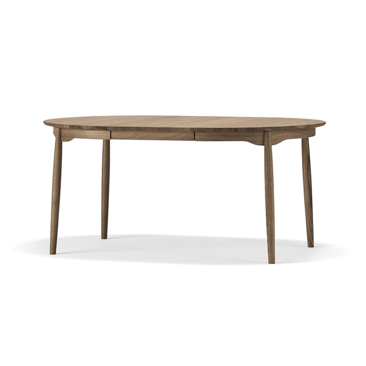Carl matbord ek - Smoked oak Ø115 + 1 st ilägg - Stolab