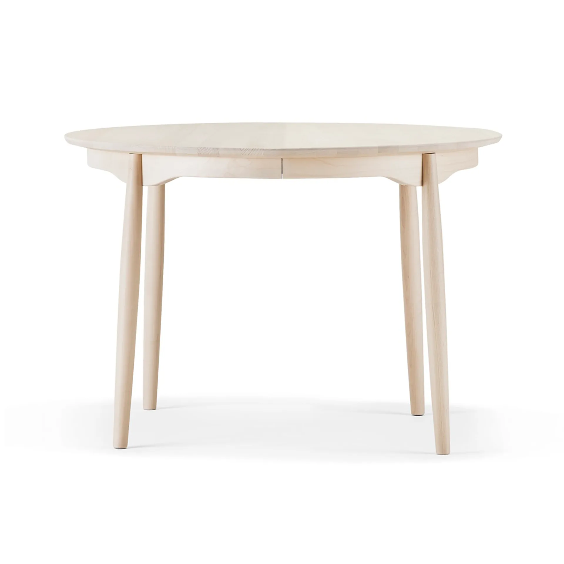 Carl matbord fast skiva Ø115 cm, Björk ljus mattlack Stolab