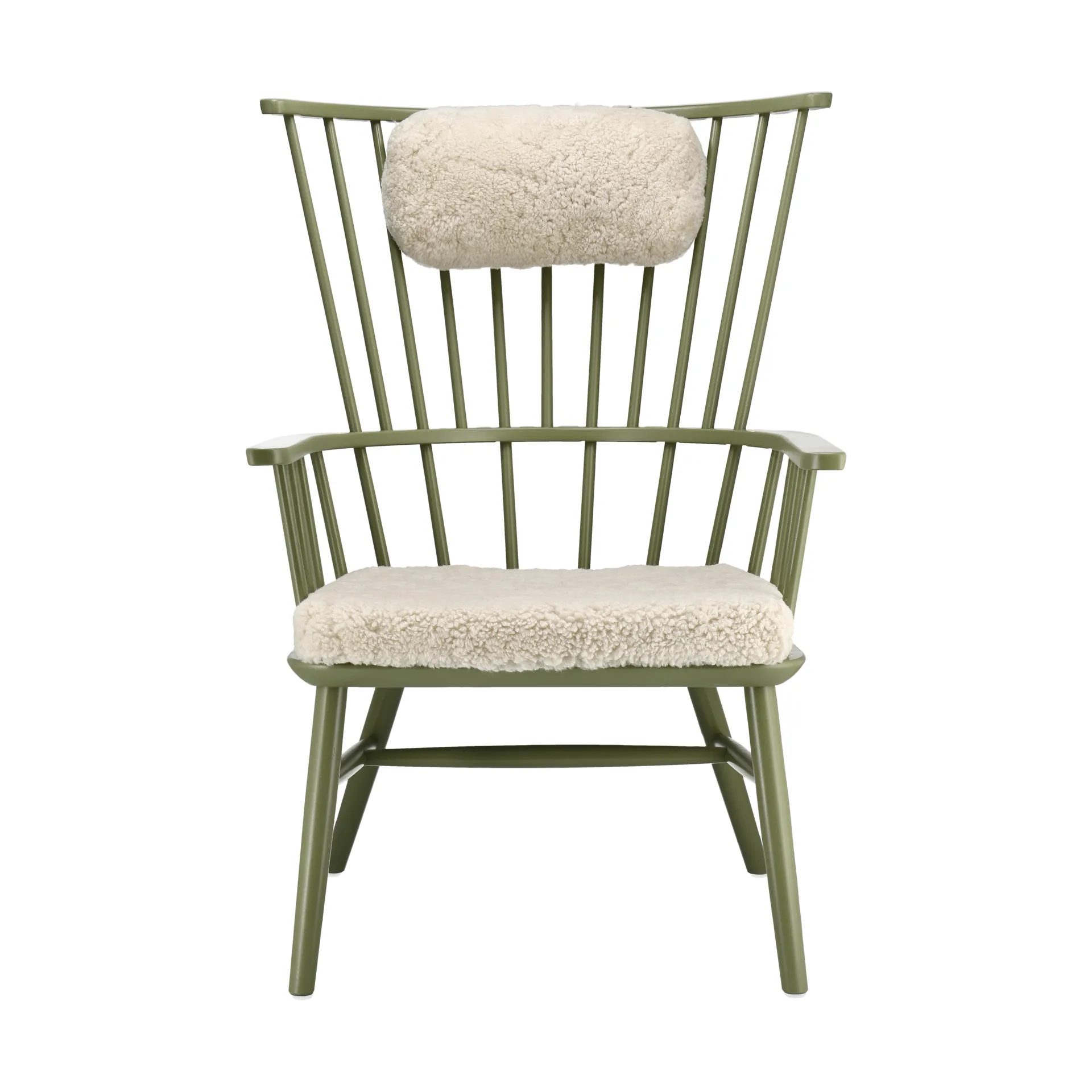 Henriette fåtölj dyna&nackkudde Olivgrön-Moonlight Stolab