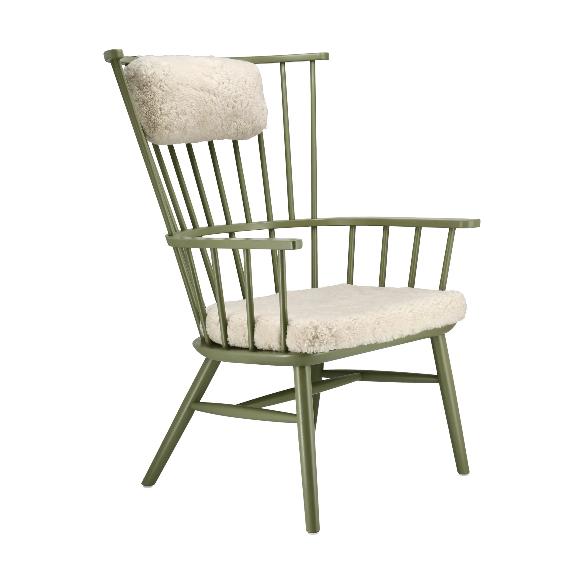 Henriette fåtölj dyna&nackkudde Olivgrön-Moonlight Stolab