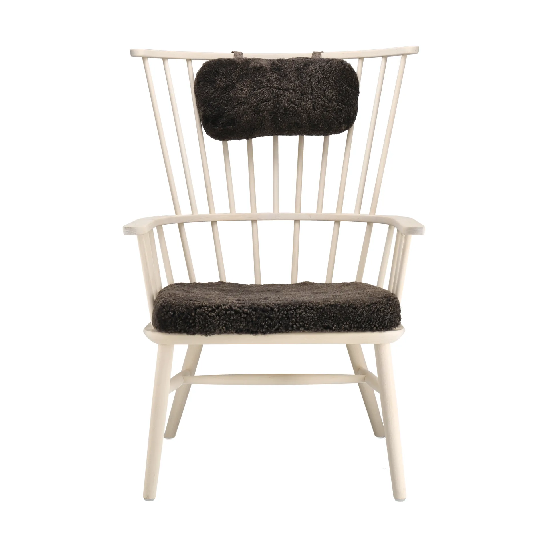 Henriette fåtölj dyna&nackkudde Vitolja-Espresso Stolab