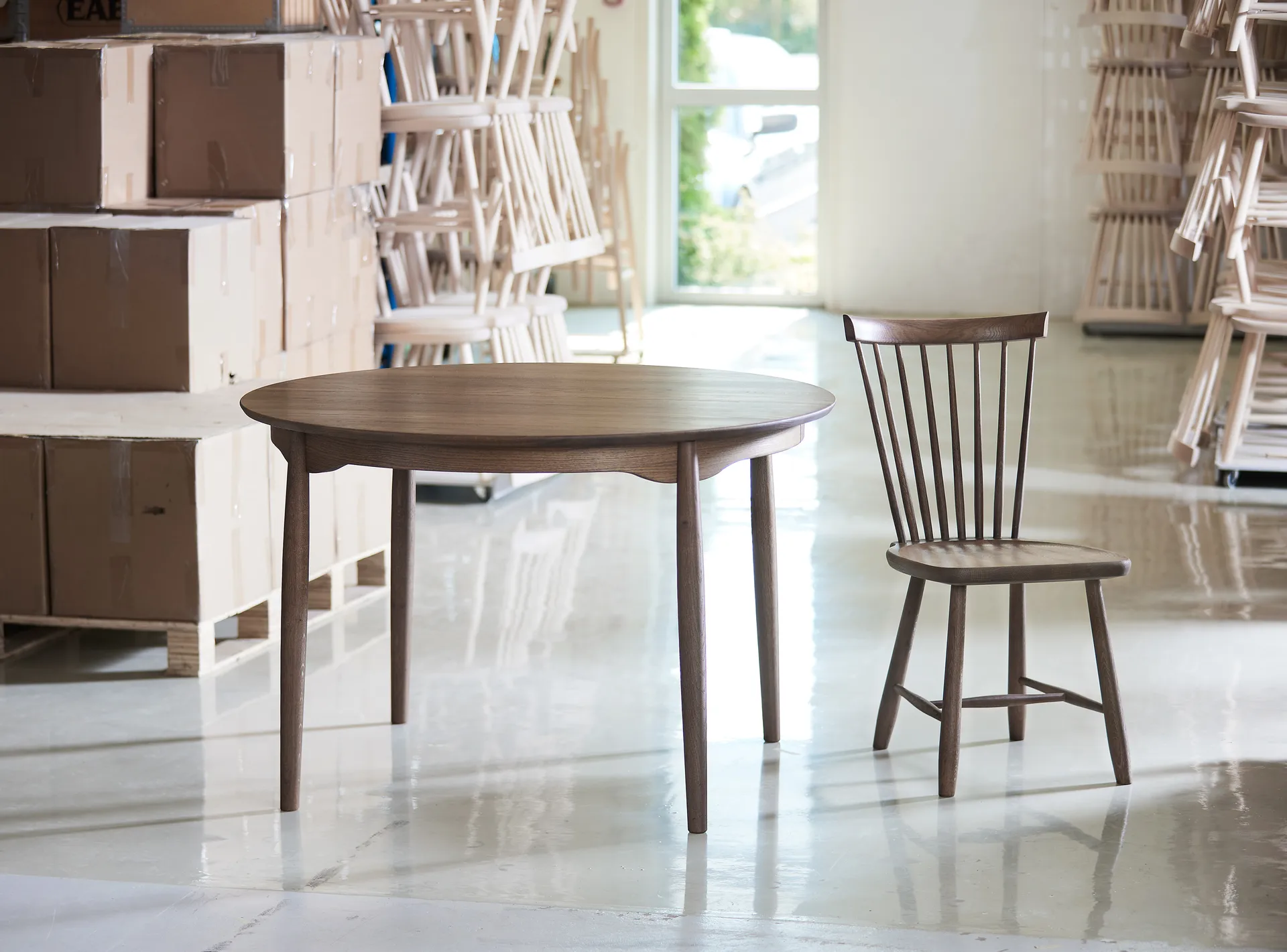 Lilla Åland stol ek, Rökt ek, oljad Stolab