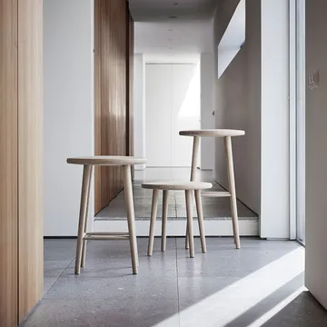 Miss Button pall - Oljad ek, låg - Stolab