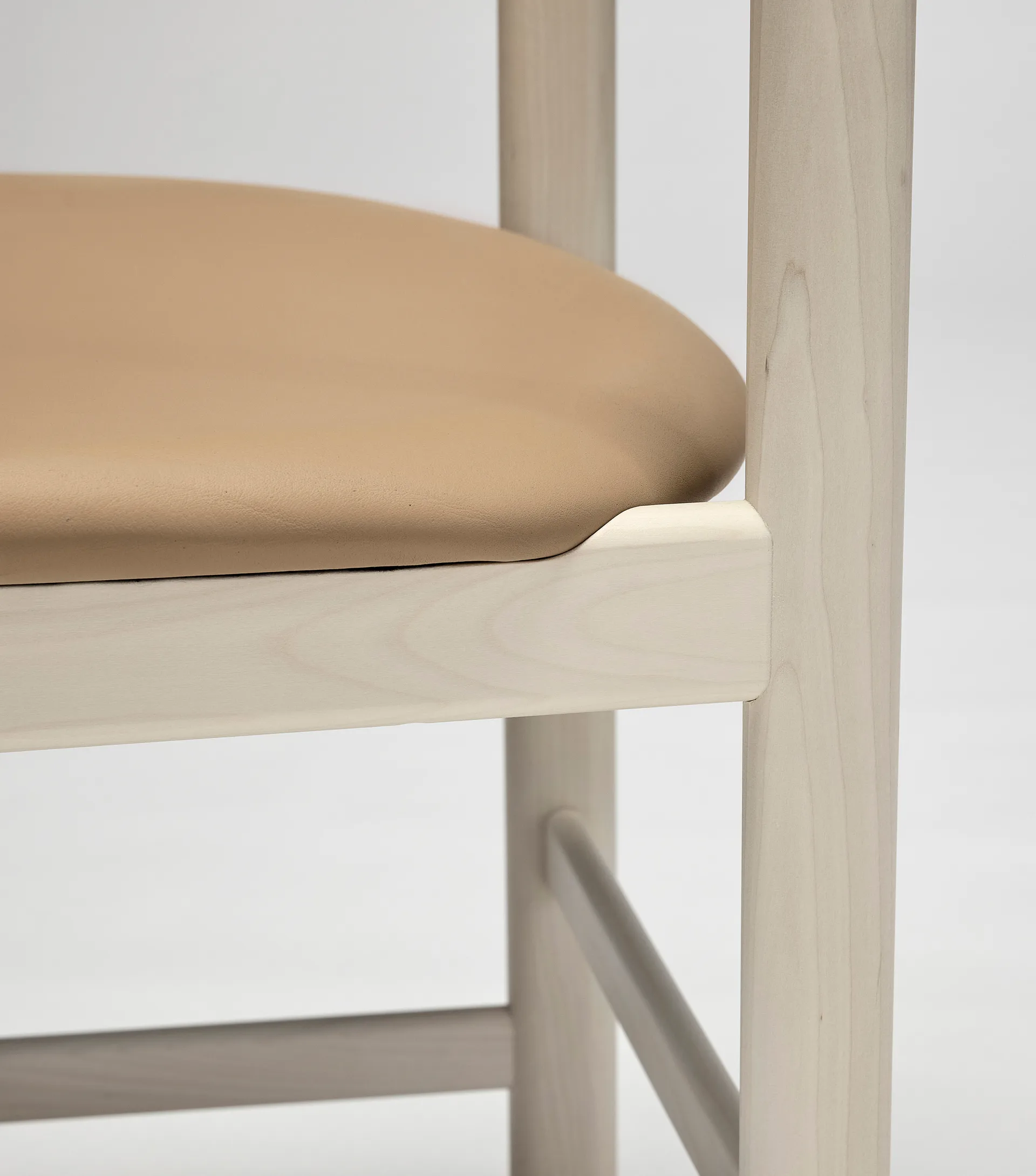 Pal stol, Björk ljus mattlack-Elmosoft 22030 Stolab