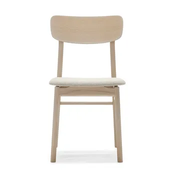 Prima Vista stol ljus mattlackad ek - Tyg Atto Driftwood V3576/01 - Stolab