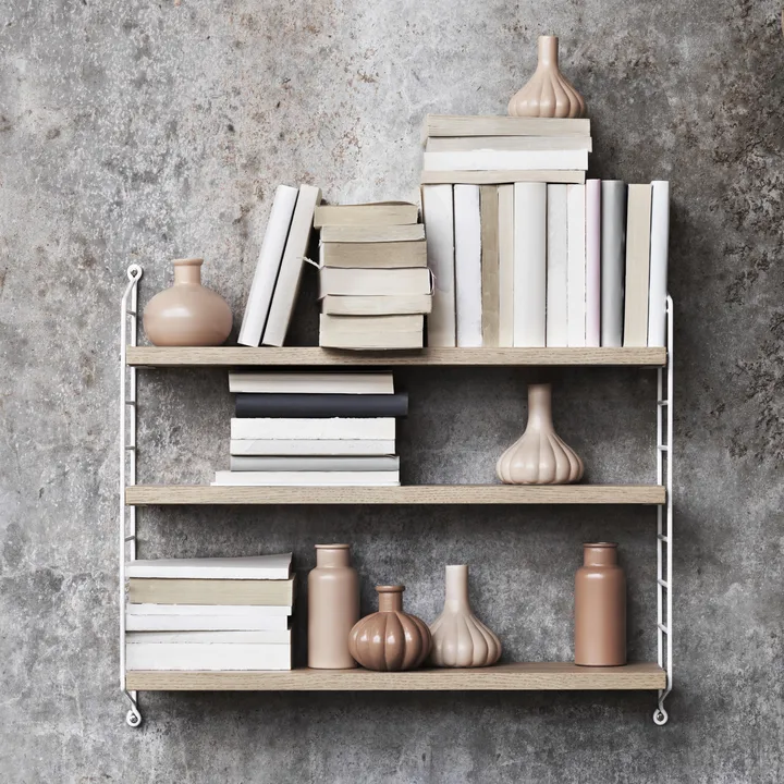 Stringhylla Pocket ek-vit - String Furniture → NordicNest.se