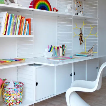 String arbetsskiva - Vit, 78x58 cm - String