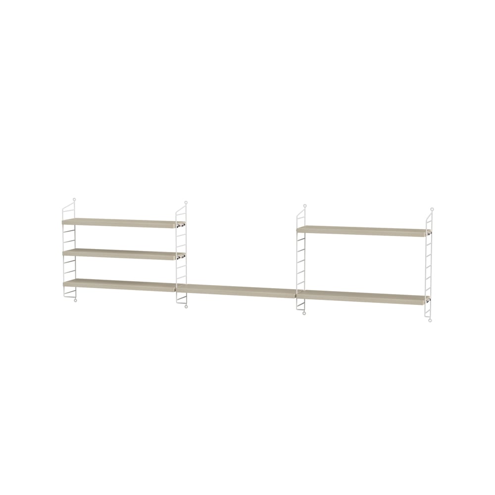 String barnrum ask & vit - Kombination H ask-vit | Skandinavisk Design | Hyllor & Hyllsystem | Beige