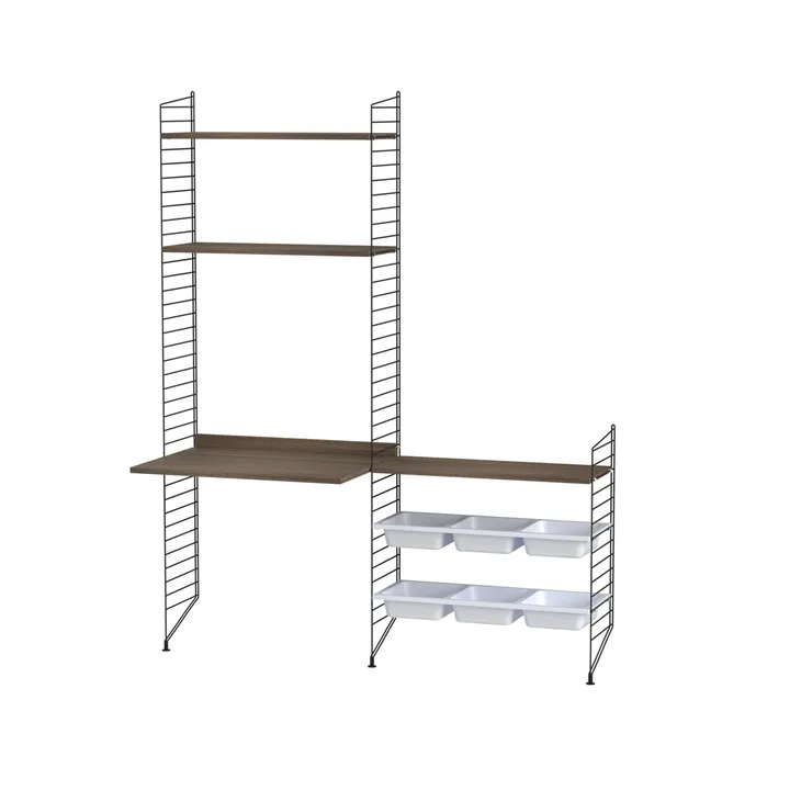 String barnrum valnöt & svart - Kombination E - String