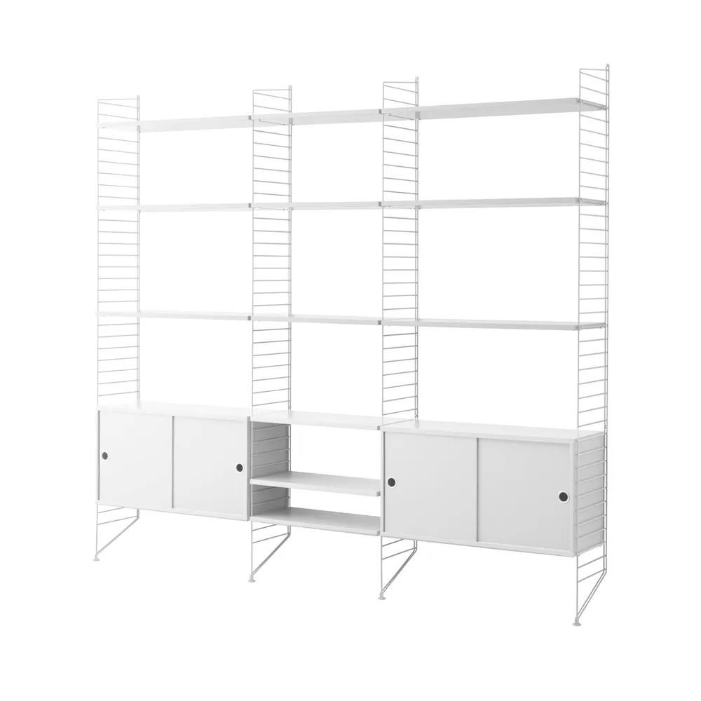 String bokhylla kombination B - vit | Skandinavisk Design | Vit