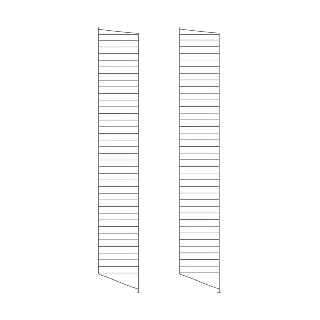 String golvgavel, Mörkgrå, 200x30 cm, 2-pack