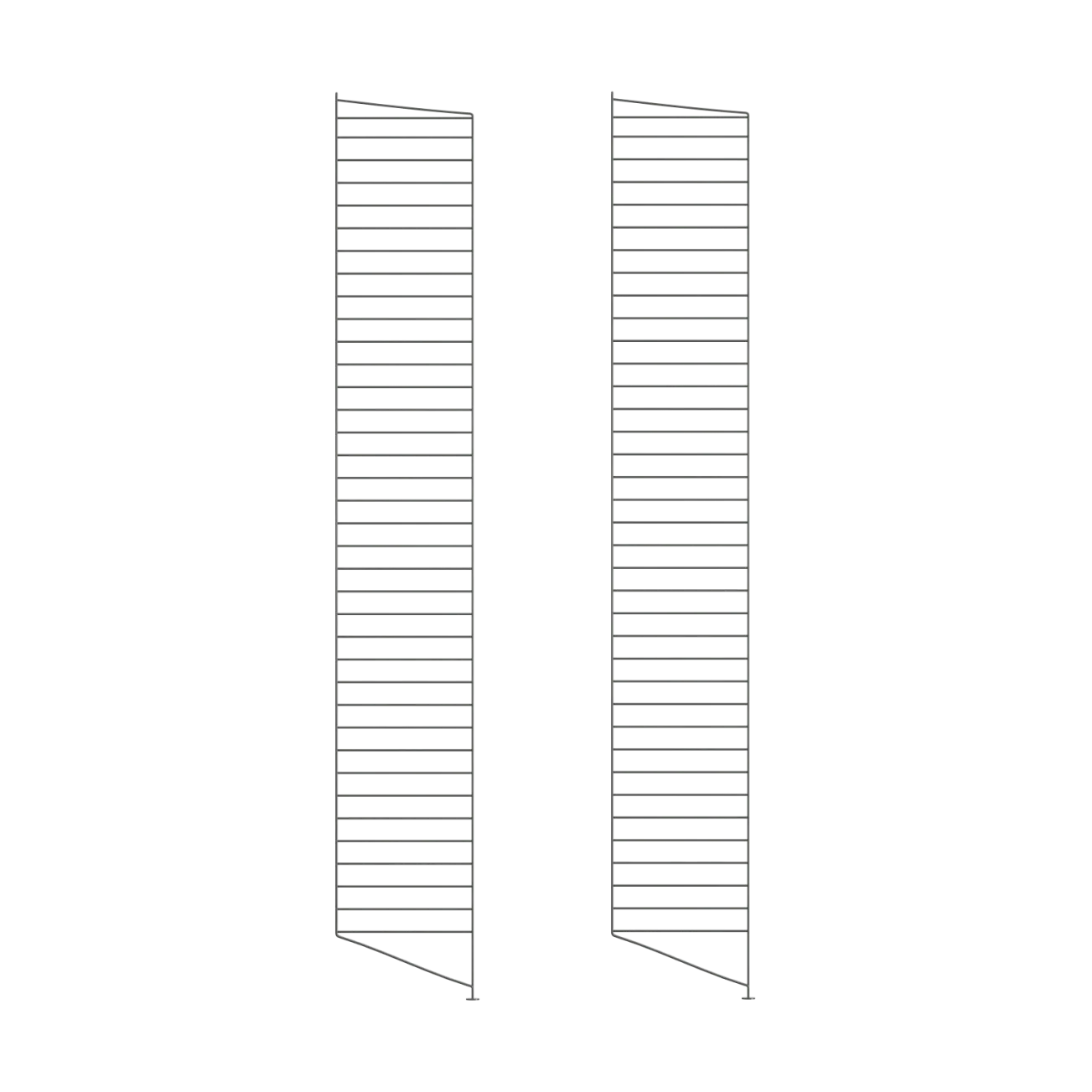 String golvgavel, Mörkgrå, 200x30 cm, 2-pack String