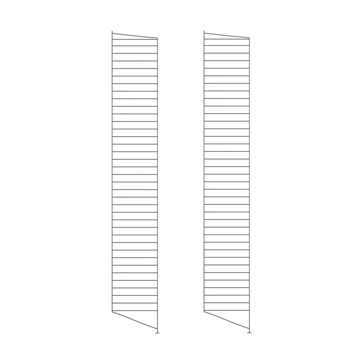 String golvgavel Mörkgrå, 200x30 cm, 2-pack | Skandinavisk Design | Hyllor & Hyllsystem | Grå