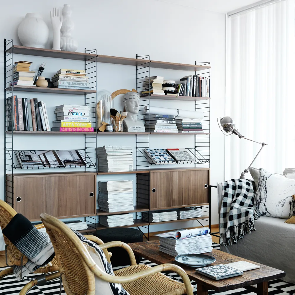 String golvgavel, svart, 200x30 cm, 2-pack String