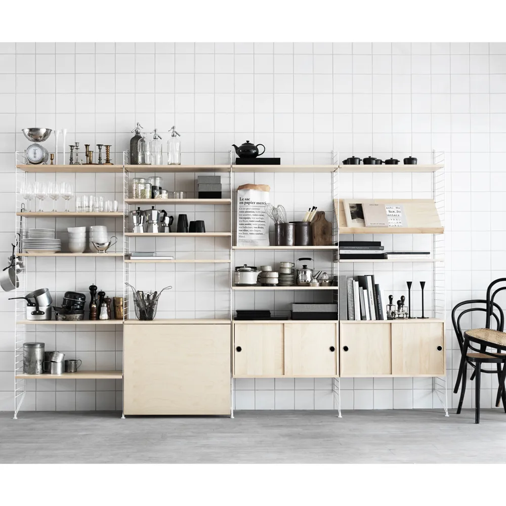 String hyllplan, ask, 78x30 cm, 3-pack String