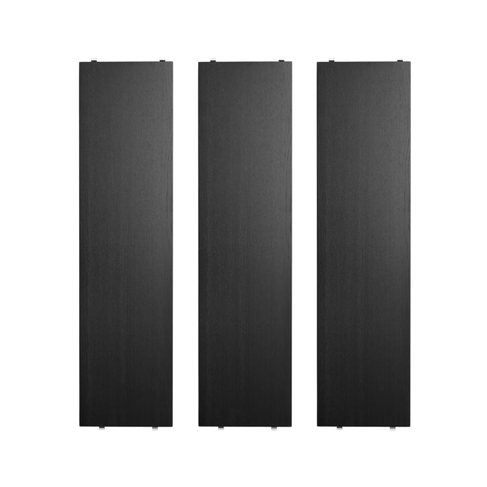 String hyllplan ask svartbets, 78x20 cm, 3-pack | Skandinavisk Design | Hyllor & Hyllsystem | Svart